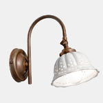 Anita III Wall Sconce - Antique Brass / White