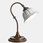 Anita Table Lamp - Antique Brass / White