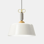 Bon Ton III Pendant - Overstock - Brass / White