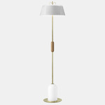 Bon Ton II Floor Lamp - Brass / White