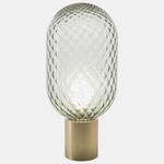 Bloom I Table Lamp - Brass / Clear Gray