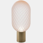 Bloom I Table Lamp - Brass / Satin Pink