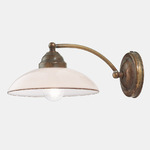 Country I Wall Sconce - Brass / White