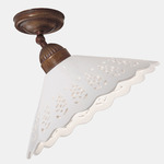 Fiori Di Pizzo Ceiling Light Fixture - Brass / White