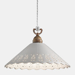 Fiori Di Pizzo Pendant - Brass / White