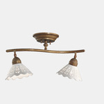 Fiori Di Pizzo Ceiling Multi Light Fixture - Brass / White