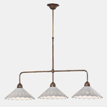 Fiori Di Pizzo Linear Chandelier - Brass / White