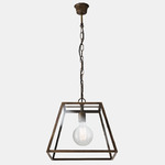 London II Pendant - Iron / Clear