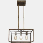 London I Linear Pendant - Iron / Clear