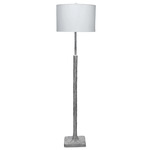 Humble Floor Lamp - Gray / White Linen