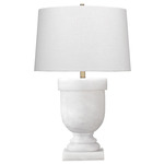 Carnegie Table Lamp - White / White Linen