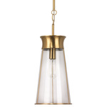 Nara Pendant - Antique Brass / Clear