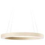 Oh! Line Pendant - Matte Black / Ivory White Wood