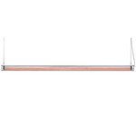 Estela Linear Pendant - Matte Black / Pale Rose Wood