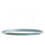 Oh! Line Pendant - Matte Black / Sea Blue Wood