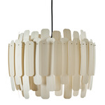 Maruja Pendant - Matte Black / Ivory White Wood