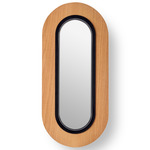 Lens Oval Wall Sconce - Matte Black / Natural Cherry