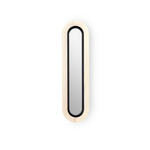Lens Oval Wall Sconce - Matte Black / Ivory White Wood