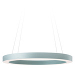 Oh! Line Pendant - Matte Black / Sea Blue Wood