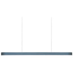 I-Line Linear Pendant - Matte Black / Blue Wood