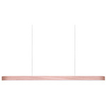 I-Line Linear Pendant - Matte Black / Pale Rose Wood