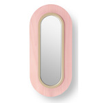 Lens Oval Wall Sconce - Matte Ivory / Pale Rose Wood