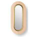 Lens Oval Wall Sconce - Gold / Natural Beech Wood