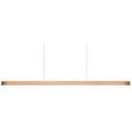 I-Line Linear Pendant - Matte Black / Natural Beech Wood