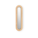 Lens Oval Wall Sconce - Matte Ivory / Natural Beech Wood