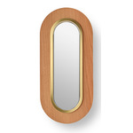 Lens Oval Wall Sconce - Gold / Natural Cherry