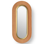 Lens Oval Wall Sconce - Gold / Natural Cherry