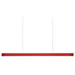 I-Line Linear Pendant - Matte Black / Red Wood