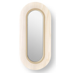 Lens Oval Wall Sconce - Matte Ivory / Ivory White Wood