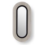 Lens Oval Wall Sconce - Matte Black / Grey Wood