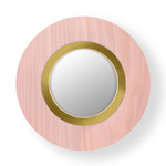 Lens Circular Wall Sconce - Gold / Pale Rose Wood