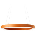 Oh! Line Pendant - Matte Black / Orange Wood