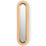 Lens Oval Wall Sconce - Gold / Natural Beech Wood