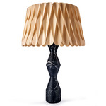 Lola Lux Table Lamp - Black / Natural Beech Wood