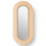 Lens Oval Wall Sconce - Matte Ivory / Natural Beech Wood