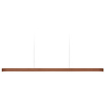 I-Line Linear Pendant - Matte Black / Chocolate Wood