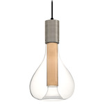 Eris Pendant - Aluminum / Natural Beech Wood