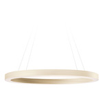 Oh! Line Pendant - Matte Black / Ivory White