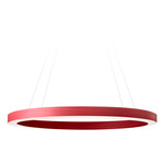 Oh! Line Pendant - Matte Black / Red