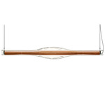 Dune Linear Pendant - Black / Natural Cherry Wood