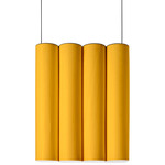 Tomo Tall Pendant - Black / Yellow Wood