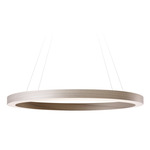 Oh! Line Pendant - Matte Black / Grey Wood