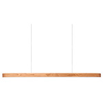I-Line Linear Pendant - Matte Black / Natural Cherry Wood