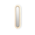 Lens Oval Wall Sconce - Matte Ivory / Ivory White Wood