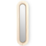 Lens Oval Wall Sconce - Matte Ivory / Ivory White Wood