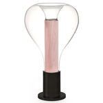 Eris Table Lamp - Matte Black / Pale Rose Wood